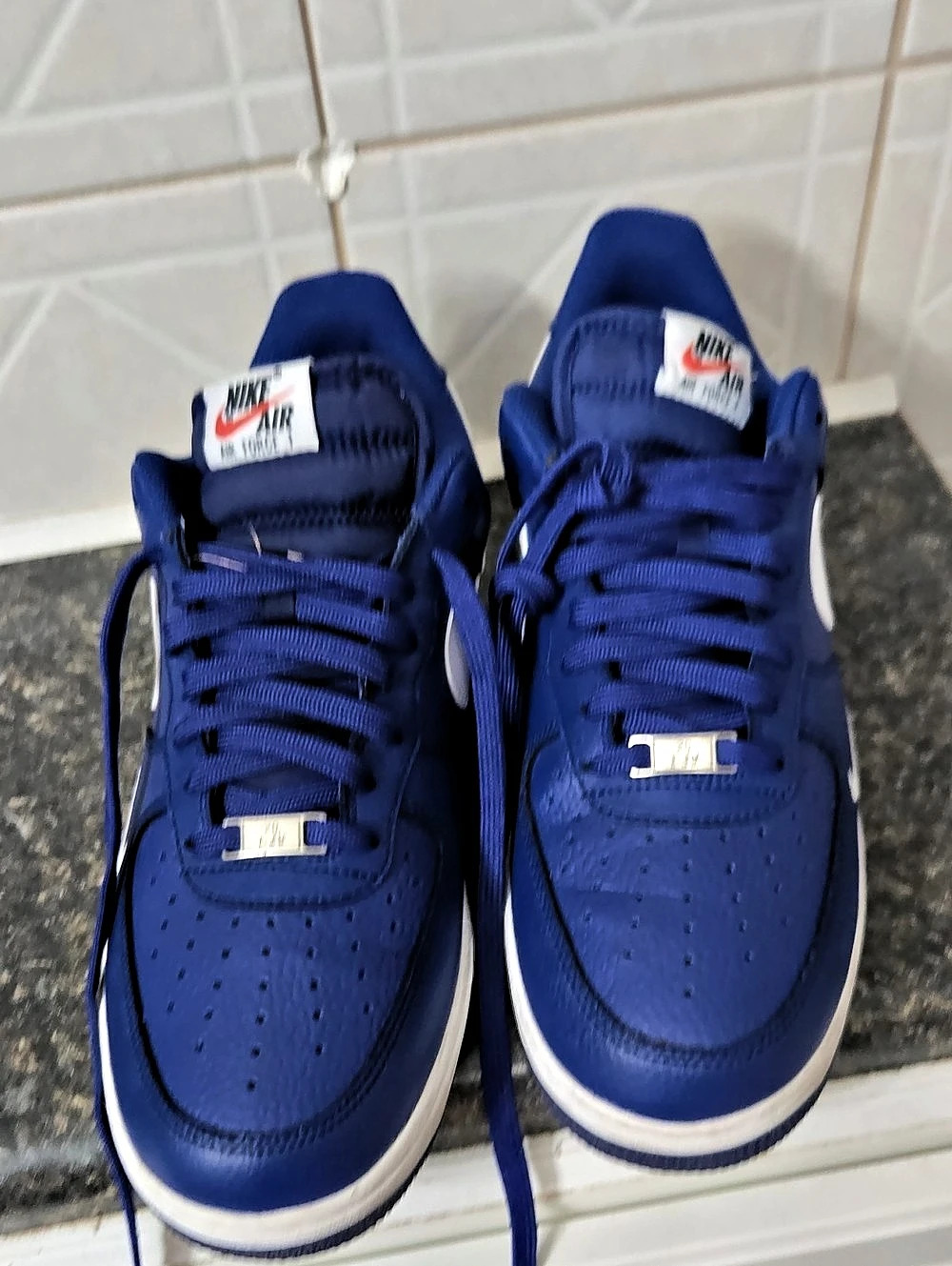 Nike Air Force 1 Blue & White Sneakers
